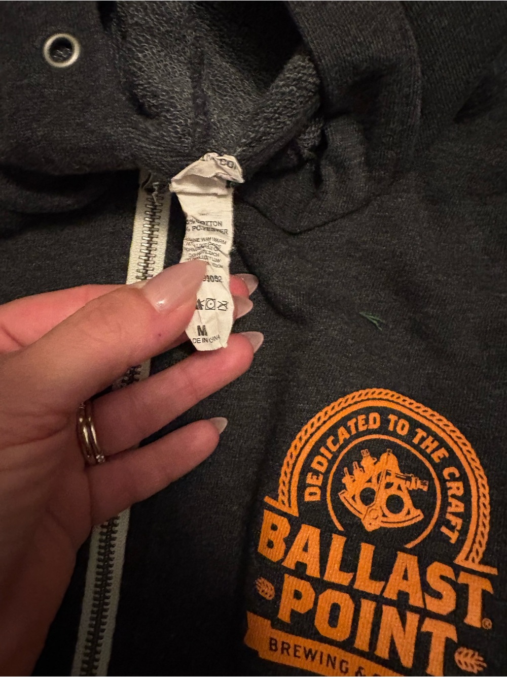 Sculpin India Pale Ale Graphic Hoodie - Charcoal with Orange Logo - Picture 3 of 3